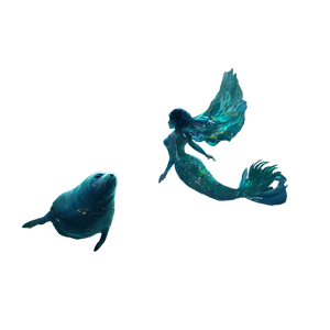 Opalescent Mermaid Swim Vinyl Car Decal Sticker – Waterproof & UV-Resistant 3.4133333333333336"