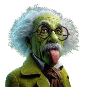 Alien Einstein Mocking Vinyl Car Decal Sticker – Waterproof & UV-Resistant 3.4133333333333336"