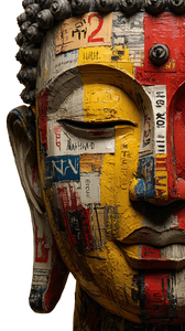 Buddha Basquiat Style Vinyl Car Decal Sticker – Waterproof & UV-Resistant 9.706666666666667"