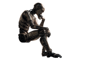 Robotic Thinker Vinyl Car Decal Sticker – Waterproof & UV-Resistant 5.97333333333333