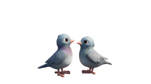 Talking Cartoon Pigeons Vinyl Car Decal Sticker – Waterproof & UV-Resistant 2.72"