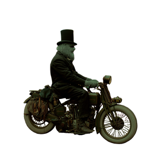 Sasquatch On Harley Vinyl Car Decal Sticker – Waterproof & UV-Resistant 6.826666666666667"