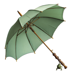 Vintage Green Umbrella Vinyl Car Decal Sticker – Waterproof & UV-Resistant 3.4133333333333336"