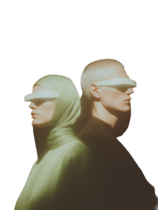 Futuristic Muslim Couple V3 Vinyl Car Decal Sticker – Waterproof & UV-Resistant 8.213333333333333"