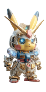 Chibi Gundam Pikachu Vinyl Car Decal Sticker – Waterproof & UV-Resistant 5.12"