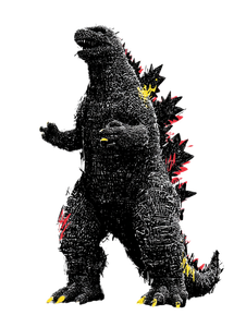 Basquiat Godzilla Vinyl Car Decal Sticker – Waterproof & UV-Resistant 8.213333333333333"