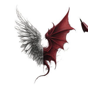 Angel Demon Wing Vinyl Car Decal Sticker – Waterproof & UV-Resistant 3.4133333333333336"
