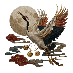 Mystical Crane Flight Vinyl Car Decal Sticker – Waterproof & UV-Resistant 6.826666666666667"