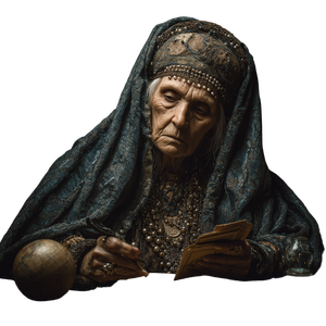 Medieval Fortune Teller Vinyl Car Decal Sticker – Waterproof & UV-Resistant 3.4133333333333336"