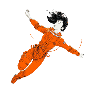 Astronaut In Nebula V5 Vinyl Car Decal Sticker – Waterproof & UV-Resistant 3.4133333333333336"