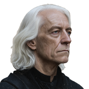Elderly Man Portrait V29 Vinyl Car Decal Sticker – Waterproof & UV-Resistant 3.4133333333333336"