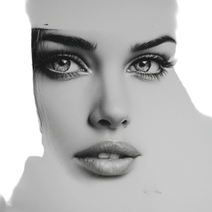Glamorous Feminine Portrait Vinyl Car Decal Sticker – Waterproof & UV-Resistant 3.4133333333333336"