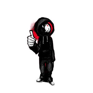 Emo Stick Figure Vinyl Car Decal Sticker – Waterproof & UV-Resistant 3.4133333333333336"