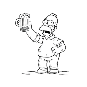 Drunk Man Drawing Vinyl Car Decal Sticker – Waterproof & UV-Resistant 3.4133333333333336"