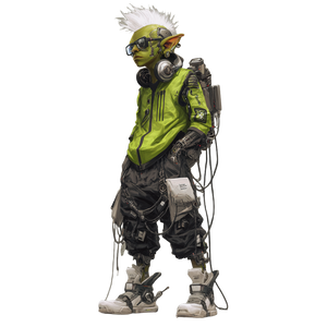 Cybernetic Goblin Hacker V2 Vinyl Car Decal Sticker – Waterproof & UV-Resistant 3.4133333333333336"