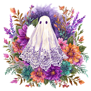 Boho Lace Ghost Vinyl Car Decal Sticker – Waterproof & UV-Resistant 3.4133333333333336"