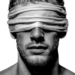 Blindfolded Smirk Vinyl Car Decal Sticker – Waterproof & UV-Resistant 3.4133333333333336"