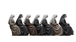 Carmelite Nuns Group Vinyl Car Decal Sticker – Waterproof & UV-Resistant 2.72"