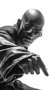 Futuristic Martial Artist V3 Vinyl Car Decal Sticker – Waterproof & UV-Resistant 9.706666666666667"