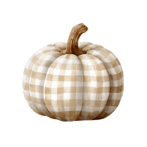 Gingham Pumpkin Vinyl Car Decal Sticker – Waterproof & UV-Resistant 3.4133333333333336"