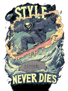 Grim Reaper Snowboarding Vinyl Car Decal Sticker – Waterproof & UV-Resistant 8.213333333333333"