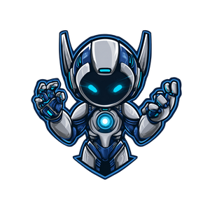 Futuristic Robot Mascot V5 Vinyl Car Decal Sticker – Waterproof & UV-Resistant 6.826666666666667"