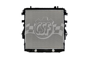 CSF Radiator 3907 Single Core Row; Downflow; Aluminum Core With Plastic Tanks; With Transmission Cooler; Without Radiator Cap