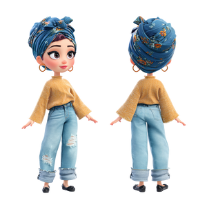 Smug Girl Turban Vinyl Car Decal Sticker – Waterproof & UV-Resistant 6.826666666666667"