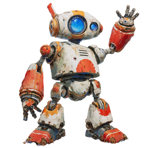 Hand-Painted Robot Vinyl Car Decal Sticker – Waterproof & UV-Resistant 6.826666666666667"