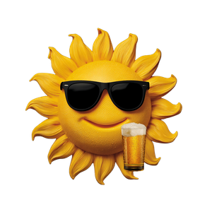 Sun With Sunglasses V4 Vinyl Car Decal Sticker – Waterproof & UV-Resistant 3.4133333333333336"