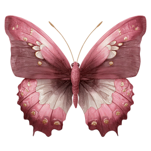 Dusty Rose Butterfly Vinyl Car Decal Sticker – Waterproof & UV-Resistant 6.826666666666667"
