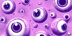 Scary Cartoon Eyeballs Vinyl Car Decal Sticker – Waterproof & UV-Resistant 2.56"