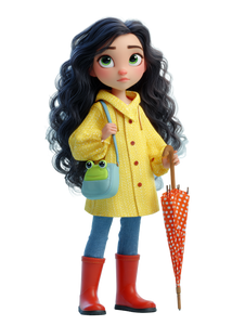Raincoat Girl Vinyl Car Decal Sticker – Waterproof & UV-Resistant 4.1066666666666665" Raincoat Girl Vinyl Car Decal Sticker – Waterproof & UV-Resistant 4.1066666666666665"