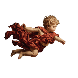 Flying Baby Cherub Vinyl Car Decal Sticker – Waterproof & UV-Resistant 3.4133333333333336"