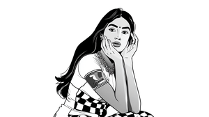 Sad Racing Girl Vinyl Car Decal Sticker – Waterproof & UV-Resistant 5.4