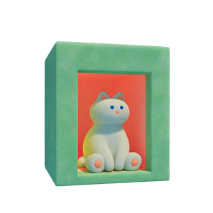 Plasticine Cat Box Vinyl Car Decal Sticker – Waterproof & UV-Resistant 3.4133333333333336"