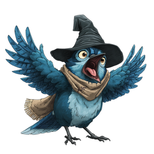 Wizard Blue Jay Vinyl Car Decal Sticker – Waterproof & UV-Resistant 3.4133333333333336" Wizard Blue Jay Vinyl Car Decal Sticker – Waterproof & UV-Resistant 3.4133333333333336"