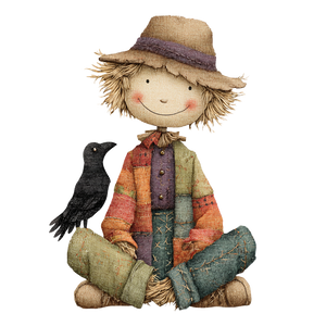 Retro Scarecrow Boy Vinyl Car Decal Sticker – Waterproof & UV-Resistant 6.826666666666667"