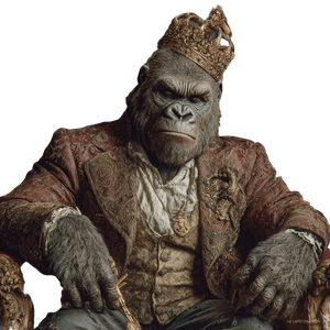Golden Gorilla King Vinyl Car Decal Sticker – Waterproof & UV-Resistant 3.4133333333333336"