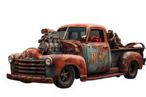 Rusty Truck Vinyl Car Decal Sticker – Waterproof & UV-Resistant 2.986666666666667"