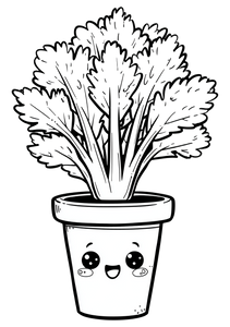 Cartoon Celery Pot Vinyl Car Decal Sticker – Waterproof & UV-Resistant 4.32"