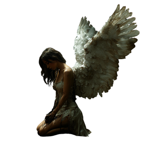 Corrupted Angel Vinyl Car Decal Sticker – Waterproof & UV-Resistant 3.4133333333333336"