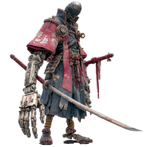Gothic Samurai Zombie V2 Vinyl Car Decal Sticker – Waterproof & UV-Resistant 3.4133333333333336"