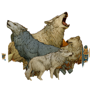 Medieval Wolves Manuscript Vinyl Car Decal Sticker – Waterproof & UV-Resistant 3.4133333333333336"