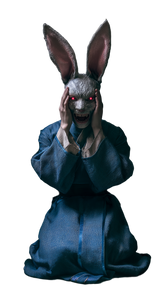 Terrifying Rabbit-Eared Man Vinyl Car Decal Sticker – Waterproof & UV-Resistant 4.8533333333333335"
