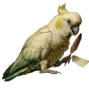 Writing Cockatoo Vinyl Car Decal Sticker – Waterproof & UV-Resistant 3.4133333333333336" Writing Cockatoo Vinyl Car Decal Sticker – Waterproof & UV-Resistant 3.4133333333333336"