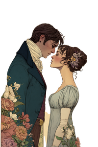 Elizabeth Bennet Darcy Vinyl Car Decal Sticker – Waterproof & UV-Resistant 4.4