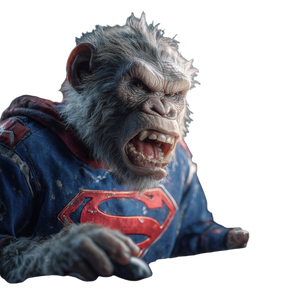 Angry Tech Monkey Vinyl Car Decal Sticker – Waterproof & UV-Resistant 3.4133333333333336"