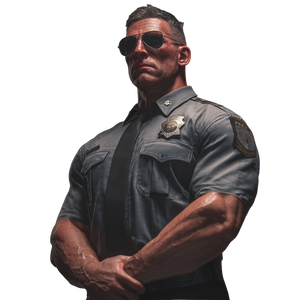 Police Officer Wrestling Vinyl Car Decal Sticker – Waterproof & UV-Resistant 3.4133333333333336"