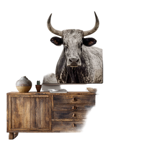 Nguni Cow Face Vinyl Car Decal Sticker – Waterproof & UV-Resistant 3.4133333333333336"